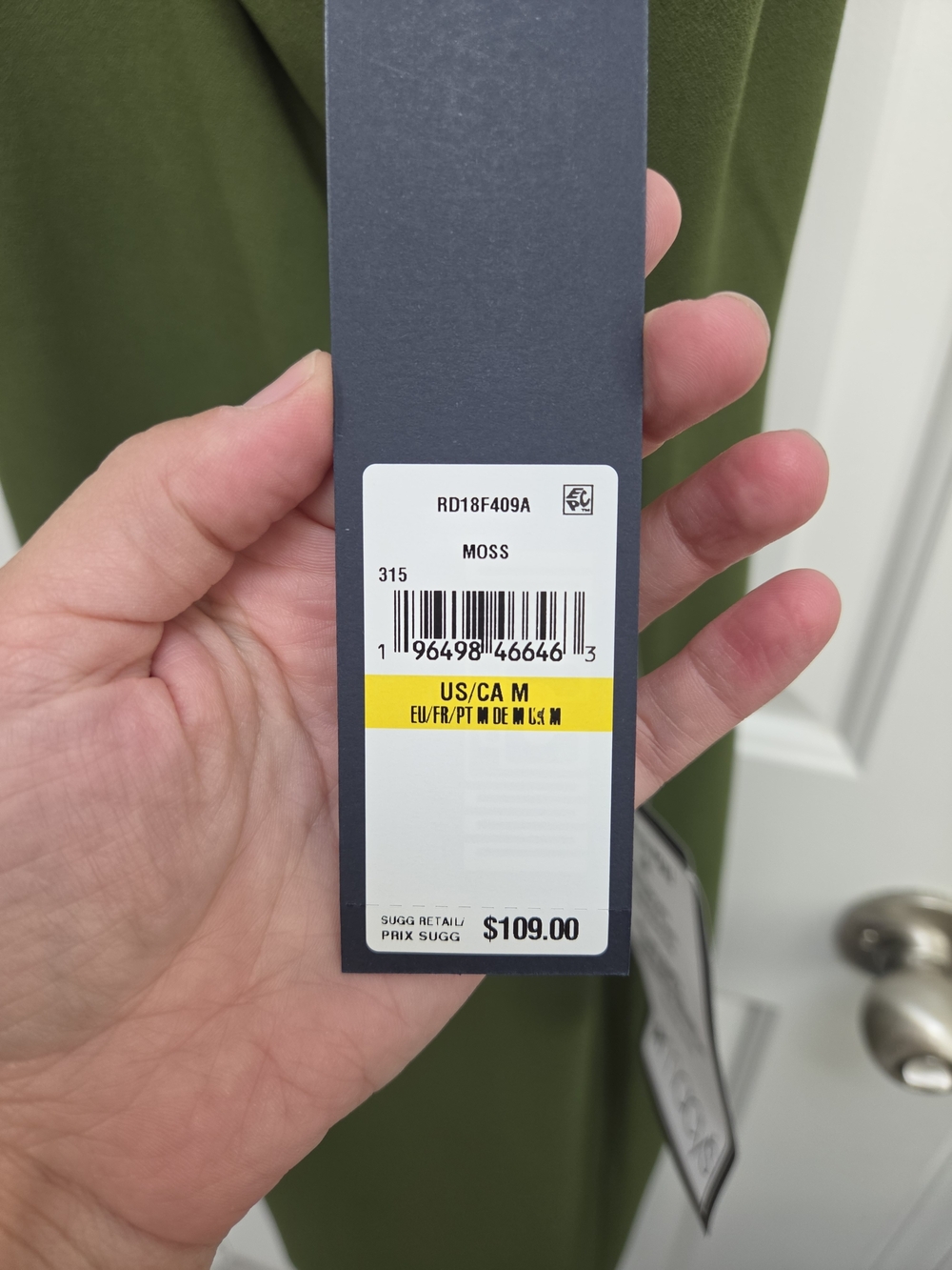 RACHEL Rachel Roy Olive Green Draped Midi Dress - Picture 4 of 5